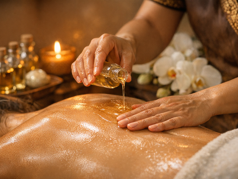 Öl Massage Anwendung